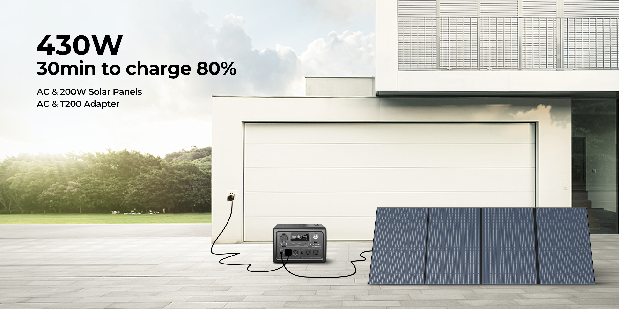 【US PLUG】BLUETTI EB3A Portable Power Station | 600W 268Wh, Solar Generator for Outdoor Camping