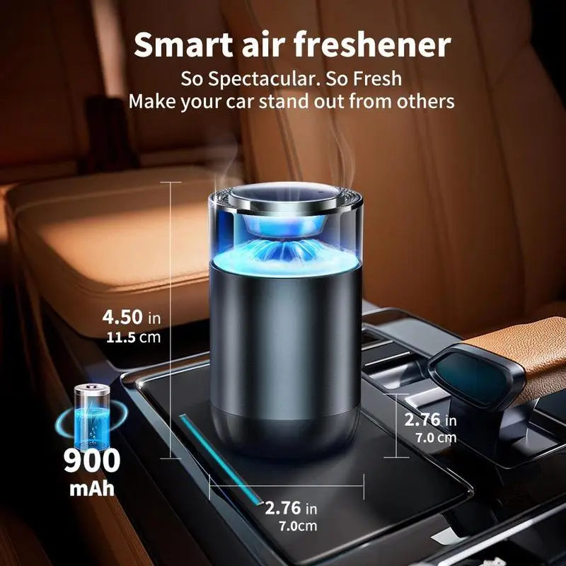Multi-Application Smart Car Air Freshener, Rechargeable Car Essential Oil Diffuser with Ambient Light, Air Freshener Diffuser Multi-Application Smart Car Air Freshener, Rechargeable Car Essential Oil Diffuser with Ambient Light, Air Freshener Diffuser