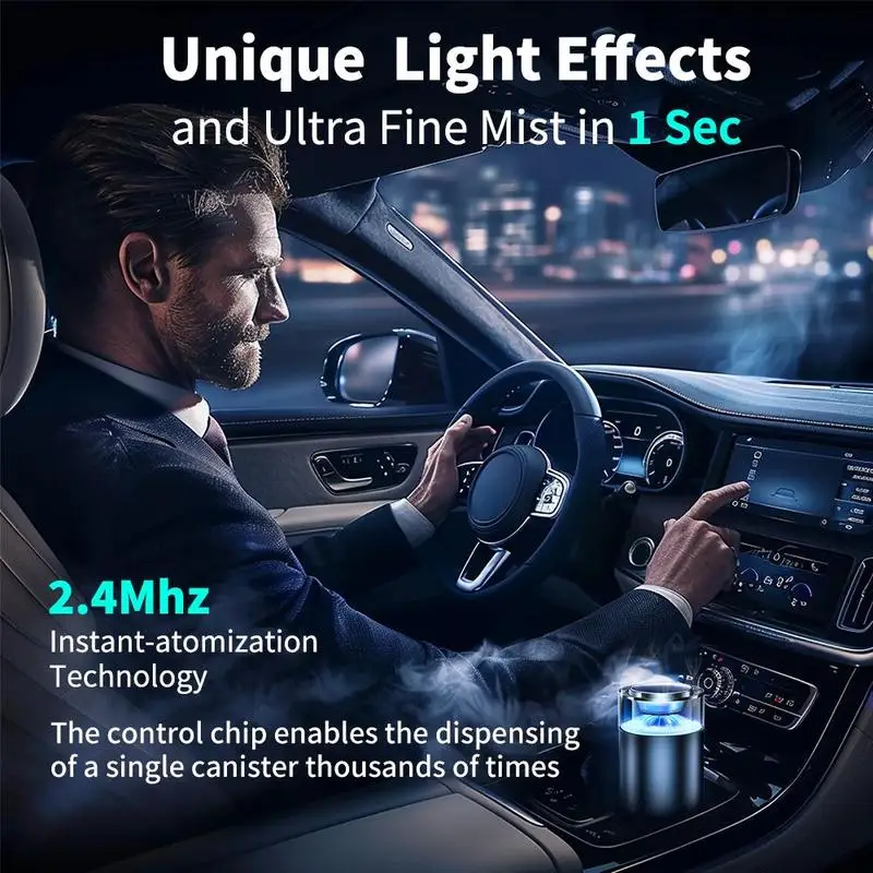 Multi-Application Smart Car Air Freshener, Rechargeable Car Essential Oil Diffuser with Ambient Light, Air Freshener Diffuser Multi-Application Smart Car Air Freshener, Rechargeable Car Essential Oil Diffuser with Ambient Light, Air Freshener Diffuser