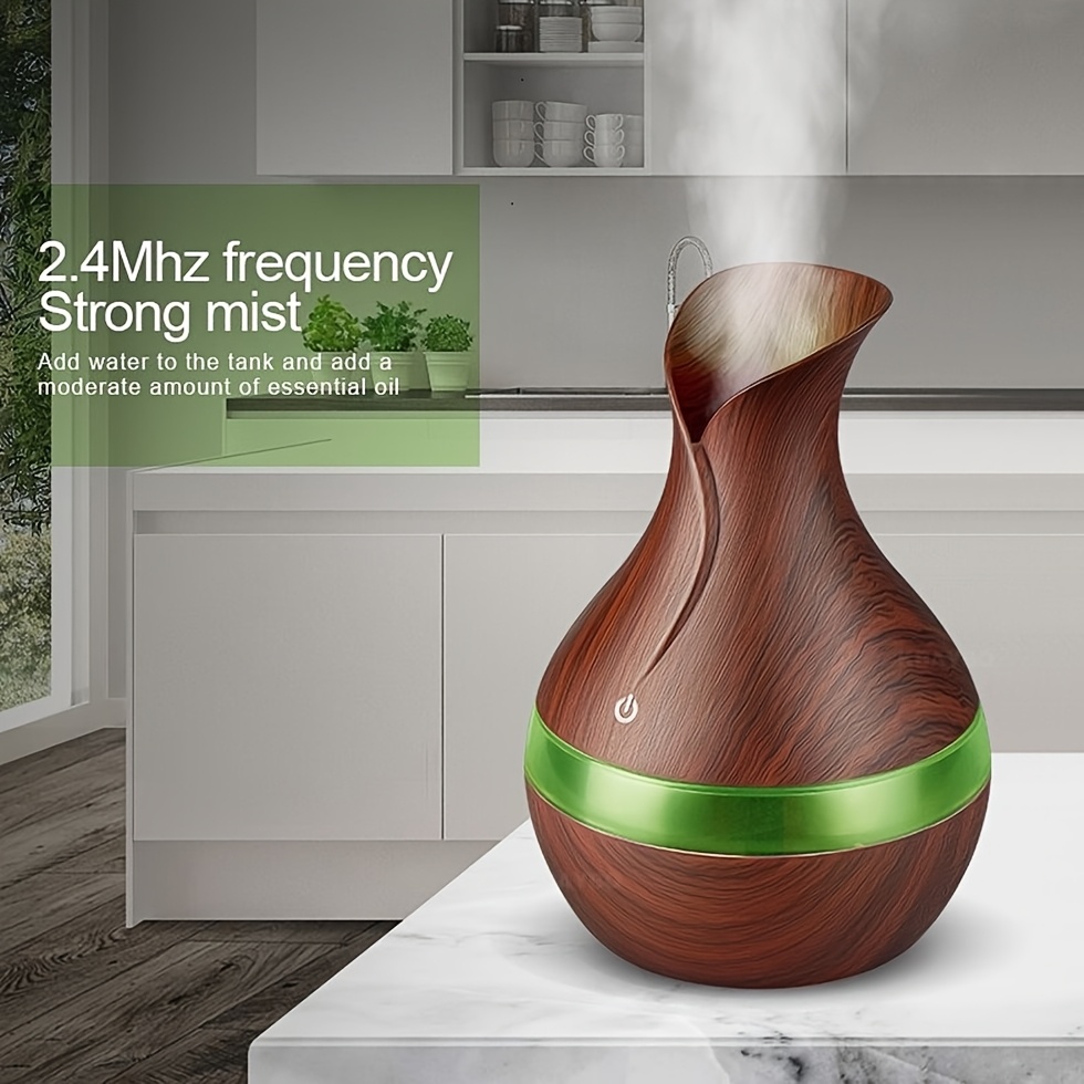 USB-Powered Quiet Aromatherapy Humidifier 10.14 Oz Essential Oil Diffuser with LED Color Light Low Voltage Auto Shut-Off USB-Powered Quiet Aromatherapy Humidifier 10.14 Oz Essential Oil Diffuser with LED Color Light Low Voltage Auto Shut-Off