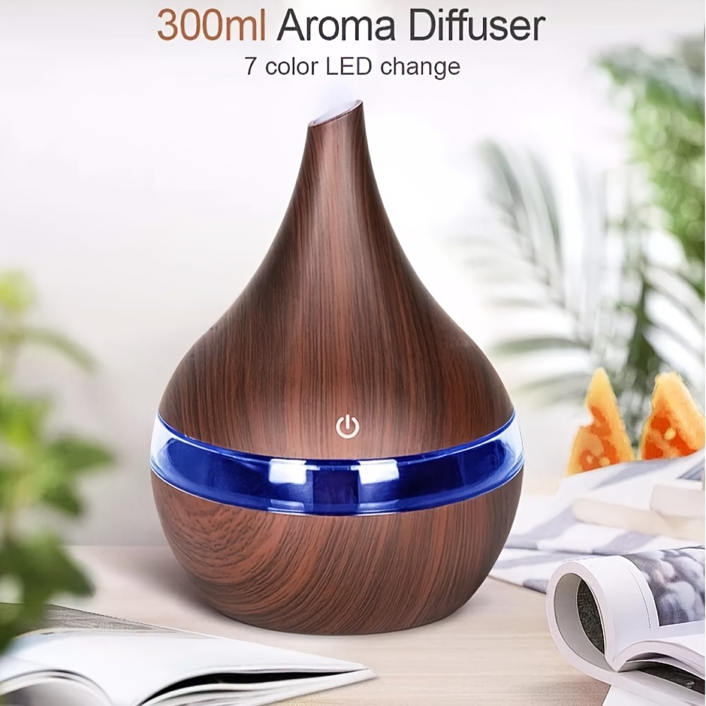 USB-Powered Quiet Aromatherapy Humidifier 10.14 Oz Essential Oil Diffuser with LED Color Light Low Voltage Auto Shut-Off USB-Powered Quiet Aromatherapy Humidifier 10.14 Oz Essential Oil Diffuser with LED Color Light Low Voltage Auto Shut-Off