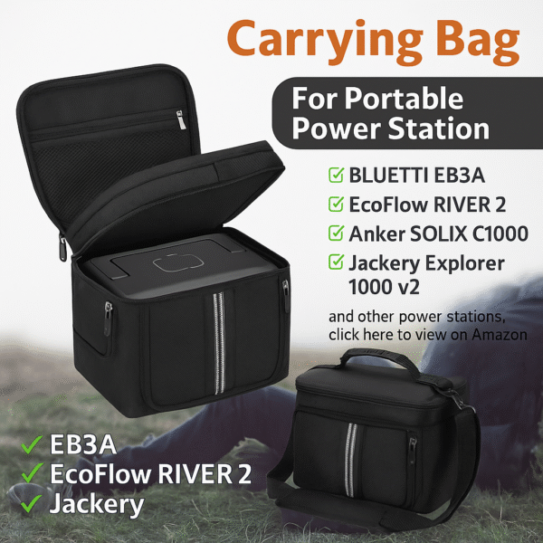Portable Power Station Carrying Case For BLUETTI Solar Generator EB3A 268Wh LiFePO4 Battery Backup Waterproof Travel Storage Bag