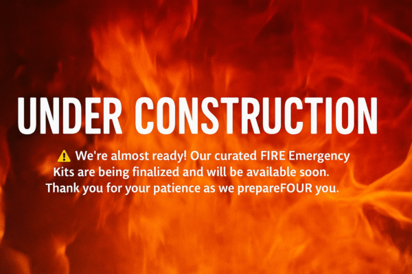 FIRE Emergency Kits Coming Soon Banner with LifeStraw | PrepareFOUR